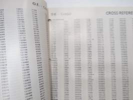 Car Go Auto Electrical Component parts 5 Cross reference list -varaosien yhteensopivuudet