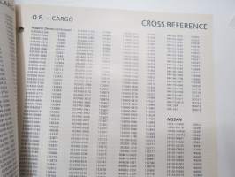 Car Go Auto Electrical Component parts 5 Cross reference list -varaosien yhteensopivuudet