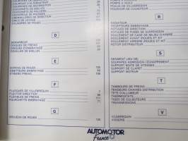 Automotor - Peugeot - Vehicle application spare parts catalogue - Catalogue des applications pour vehicles -varaosaluettelo