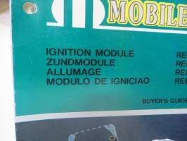 Mobiletron Ignition module, Regulator, Rectifier / Cross reference -kuvitettu varaosaluettelo ja korvaavuudet