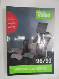 Valeo Braking for trucks 1996/97 jarruosia kuorma-auotihin -kuvitettu varaosaluettelo ja korvaavuudet