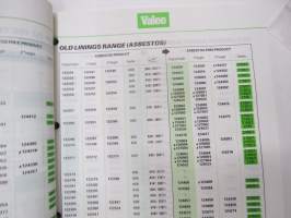 Valeo Braking for trucks 1996/97 jarruosia kuorma-auotihin -kuvitettu varaosaluettelo ja korvaavuudet