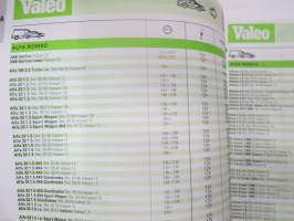 Valeo Anlasser und Lichtmaschinen 1992/93 starttimottorit ja laturit -kuvitettu varaosaluettelo ja korvaavuudet