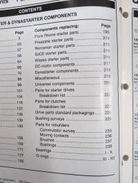 Car Go Auto Electrical Components starter, DC-motor &amp; dynastarter part 3 -varaosaluettelo
