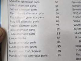 Car Go Auto Electrical Components alternator &amp; dynastarter parts - part 2 -varaosaluettelo