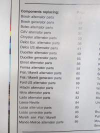 Car Go Auto Electrical Components alternator &amp; dynastarter parts - part 2 -varaosaluettelo