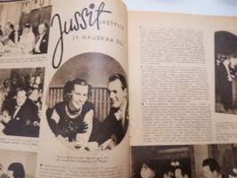 Elokuva-Aitta 1945 nr 21, kansikuva Helena Kara, Jussit jaettiin, Rauli Tuomi &amp; Rakel Linnanheimo kotonaan, Ihailijakirjeitä, Shirley Temple, Oscar Lindelöf kertoo