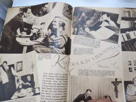 Elokuva-Aitta 1945 nr 21, kansikuva Helena Kara, Jussit jaettiin, Rauli Tuomi &amp; Rakel Linnanheimo kotonaan, Ihailijakirjeitä, Shirley Temple, Oscar Lindelöf kertoo
