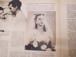 Elokuva-Aitta 1945 nr 21, kansikuva Helena Kara, Jussit jaettiin, Rauli Tuomi &amp; Rakel Linnanheimo kotonaan, Ihailijakirjeitä, Shirley Temple, Oscar Lindelöf kertoo