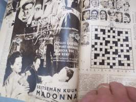 Elokuva-Aitta 1945 nr 21, kansikuva Helena Kara, Jussit jaettiin, Rauli Tuomi &amp; Rakel Linnanheimo kotonaan, Ihailijakirjeitä, Shirley Temple, Oscar Lindelöf kertoo
