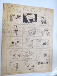 Elokuva-Aitta 1945 nr 21, kansikuva Helena Kara, Jussit jaettiin, Rauli Tuomi &amp; Rakel Linnanheimo kotonaan, Ihailijakirjeitä, Shirley Temple, Oscar Lindelöf kertoo