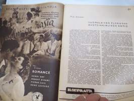 Elokuva-Aitta 1946 nr 15-16, kansikuva Mirjam Novero, Missä he ovat? - Hajatietoja saksalaisen elokuvan kohtaloista, Shirley Temple täytti 18 vuotta, Rita Hayworth