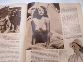 Elokuva-Aitta 1946 nr 15-16, kansikuva Mirjam Novero, Missä he ovat? - Hajatietoja saksalaisen elokuvan kohtaloista, Shirley Temple täytti 18 vuotta, Rita Hayworth