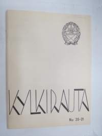 Kylkirauta nr 20-21 (1953), Kadettikunta-julkaisu, Suur-Savo kaksoisnumero, mukana kulta- ja hopeapainettu Mikkelin kaupungin Vapudenristivaakuna -cadet officer´s