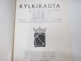 Kylkirauta nr 20-21 (1953), Kadettikunta-julkaisu, Suur-Savo kaksoisnumero, mukana kulta- ja hopeapainettu Mikkelin kaupungin Vapudenristivaakuna -cadet officer´s
