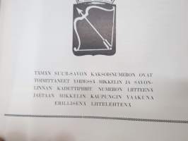 Kylkirauta nr 20-21 (1953), Kadettikunta-julkaisu, Suur-Savo kaksoisnumero, mukana kulta- ja hopeapainettu Mikkelin kaupungin Vapudenristivaakuna -cadet officer´s