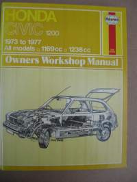 Honda Civic 1973 to 1977 All models 1169cc, 1238cc Owners wrkshop manual (Hoito, huolto, korjaus, rakenne, toiminta)