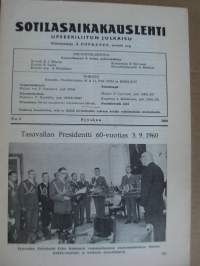 Sotilasaikakausilehti Syyskuu 1960 nr 8 (35. vsk) Kekkonen 60v.