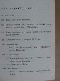 Sotilasaikakausilehti Syyskuu 1962 nr 9 (37. vsk)