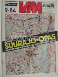 Vauhdin maailma 1984 nr 9 -mm. Suurajot, Mitsubishi Colt Turbo, MM-motocross Kuopio, VM-TWR Street Race Hanko, SM-Imatra ralli EM-RR Imatra