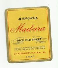 Monopol Madeira  6207  - viinaetiketti