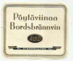 Pöytäviinaa  - viinaetiketti