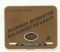 Rajamäen Akvaviittia  - viinaetiketti