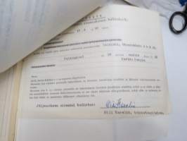 Eläkekirja nr 11880, Valtionrautateiden eläkelaitos, Ylikonduktöörin leski Kerttu Norpio, 1948, Avustuskassan jäsenkirja, säännöt, eroamisasiakirja