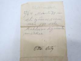 Vekseli, Rovaniemi 14.1.1914, A. Lampa, Otto Räty