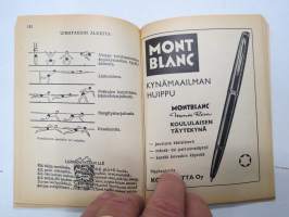 Koululaisen Muistikirja 1966-1967 -lukuvuosikalenteri, runsaasti artikkeleita &amp; tietoa monilta aloilta ja harrasteista -calendar / yearbook for school pupils