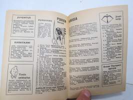 Koululaisen Muistikirja 1966-1967 -lukuvuosikalenteri, runsaasti artikkeleita &amp; tietoa monilta aloilta ja harrasteista -calendar / yearbook for school pupils