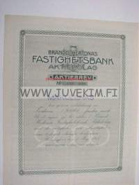 Brändo-Hertonäs Fastighetsbank Ab, Helsinki 1917, 2 000 mk -osakekirja