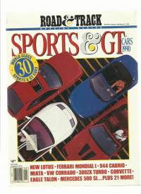 Road&amp;Track 1990 nr march / New Lotus, Ferrari Mondial, VW Corrado. Corvette etc