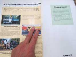 Volvo voimanotto -myyntiesite / sales brochure