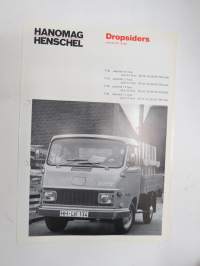 Hanomag-Henschel Dropsiders F 20, F 25, F 30, F 35 -sales brochure / myyntiesite