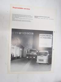 Hanomag-Henschel Dropsiders Heavy Duty Trucks F 131 L, F 140 L, F 150 L, F 170 L, F 190 L, F 191 L, H 191 L, F 221 L, F 221 LE, F 221LN -sales brochure / myyntiesite