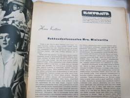 Elokuva-Aitta 1944 nr 23-24, Kansikuva Eija Karipää &amp; Veikko ItkonenSuviyön salaisuus, Annikki Arni, Ristikon varjossa, Musta Hurmio, Suomisen Olli rakastuu, ym.