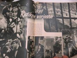 Elokuva-Aitta 1944 nr 23-24, Kansikuva Eija Karipää &amp; Veikko ItkonenSuviyön salaisuus, Annikki Arni, Ristikon varjossa, Musta Hurmio, Suomisen Olli rakastuu, ym.
