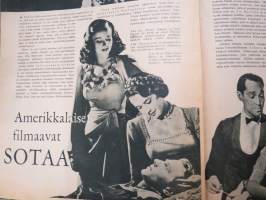 Elokuva-Aitta 1944 nr 23-24, Kansikuva Eija Karipää &amp; Veikko ItkonenSuviyön salaisuus, Annikki Arni, Ristikon varjossa, Musta Hurmio, Suomisen Olli rakastuu, ym.