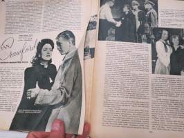 Elokuva-Aitta 1944 nr 23-24, Kansikuva Eija Karipää &amp; Veikko ItkonenSuviyön salaisuus, Annikki Arni, Ristikon varjossa, Musta Hurmio, Suomisen Olli rakastuu, ym.