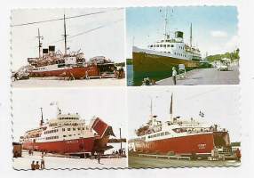 SS Viking 1959-70, Ålandsfärjan 1963-72, Kapella  1967-79 ja Visby 1967-70  - laivakortti, laivapostikortti kulkematon