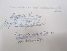 Frenckellska Tryckeri Aktiebolaget, Helsingfors 1920, Stamaktie nr 4153, 100 Fmk, Grevinnan Margerite Hamilton -osakekirja / share certificate