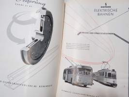 Verkehr und Technik 1956 -vuosikerta / annual volume, saksalainen liikenteen ja tekniikan ammattilehti, raskaankaluston, bussien ja junien ym. mainoksia