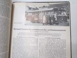 Verkehr und Technik 1956 -vuosikerta / annual volume, saksalainen liikenteen ja tekniikan ammattilehti, raskaankaluston, bussien ja junien ym. mainoksia