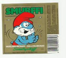 Smurffi Vadelmalimonadi -  juomaetiketti
