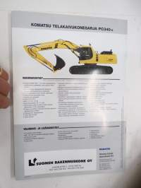 Komatsu PC340-6 telakaivukonesarja -myyntiesite / excavator sales brochure