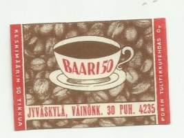 Baari 50 Jyväskylä  tulitikkuetiketti