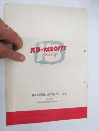 KB Kåbeteck Tasoitus - uusi taloudellinen menetelmä rakennusten sisäpintojen tasoittamiseen -esite, käyttöohje, neuvoja ym.