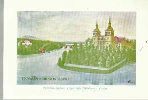 Tyrvää  Kirkko  - paikkakuntakortti, kirkkopostikortti kulkenut   1998