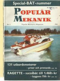 Populär Mekanik 1962 nr 5 / Special BÅT nummer, Saab 96, Gasturbinbilen, till månen
